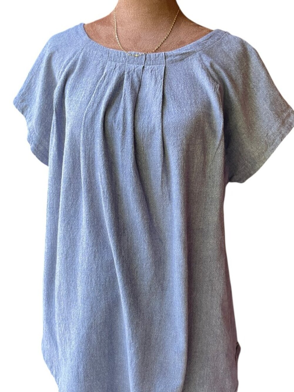 Free People Chambray Tunic | Women's Medium 100% Cotton Boho